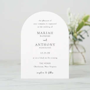 Convite Mariah Minimal Elegant Wedding