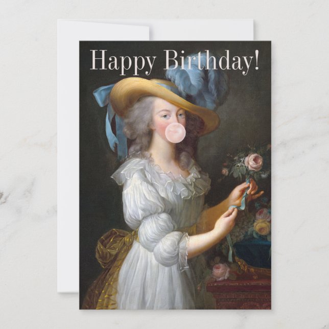 Convite Marie Antoinette Blowball goma (Frente)