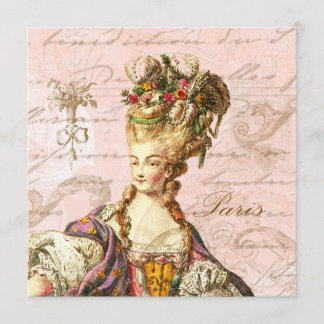 Convite Marie Antoinette, deixe-os comer bolo