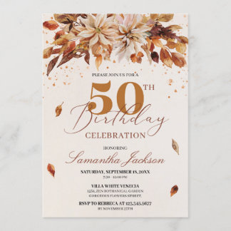 Convite Marigold Cooper 50º aniversário