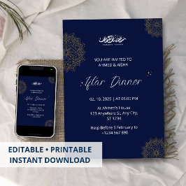 Convite Marinha de janto Iftar ramadan