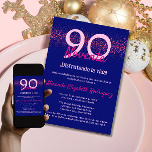 Convite Marinha Espanhola Brilho Rosa Quente Feminino 90 A
