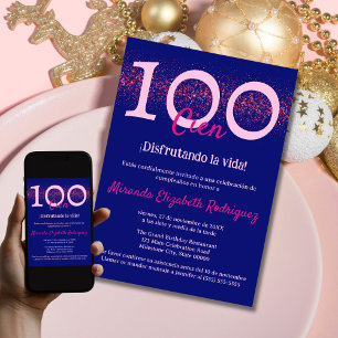 Convite Marinha Espanhola Rosa Vibrante Elegante Feminino