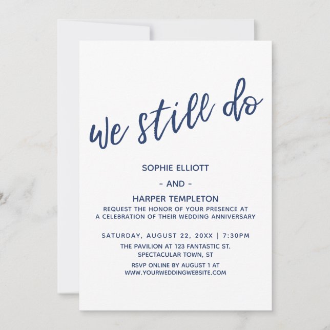 Convite Marinha Nós Ainda Fazemos Aniversário De Caligrafi (Frente)