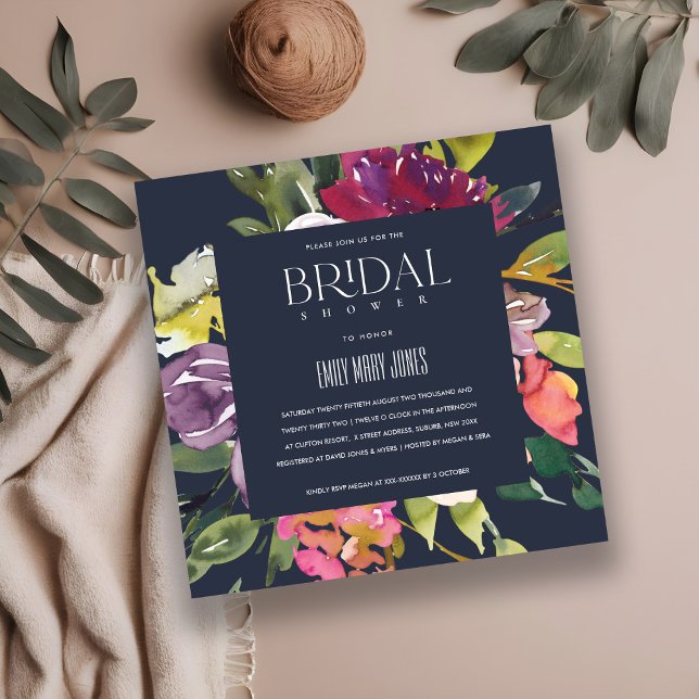 CONVITE MARINHO AMARELO CHÁ DE PANELA FLORAL BURGUNDY BLUS (Criador carregado)