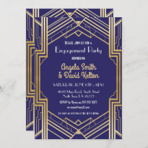 Marinho Art Deco Convide Gatsby 1920