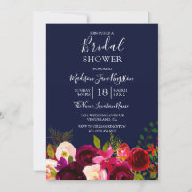 Marinho Azul Borgonha Chá de panela Floral