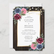 Marinho Azul Borgonha Cor-de-rosa Dourada Madeira 