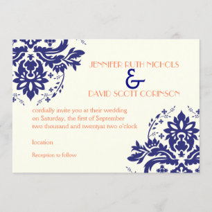 Convite marinho azul, , casamento de corais