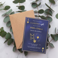 Marinho azul de aniversário do Casino