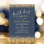 Convite Marinho Azul Dourado Brilhante Qualquer 60 Anos An<br><div class="desc">Comemore um marco no estilo com este Marinho Blue Dourado Glitter Qualquer 60º Convite de Aniversário. Projetado com um sofisticado fundo azul-marinho e soprando sotaques dourados, este convite é perfeito para uma elegante e memorável comemoração do 60º aniversário. Seja para um janto formal ou uma festa viva, este design chic...</div>