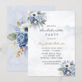 Convite Marinho Azul, Festa de solteira Chic de Peony Dour