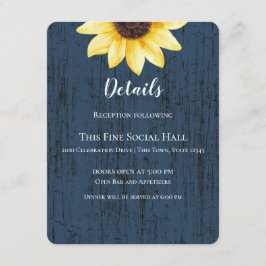 Convite Marinho Azul, Girassol e Luzes, Casamento Russo