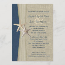 Marinho Blue Burlap e Starfish Beach Weding