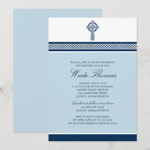 Convite Marinho Blue Cross Baptism