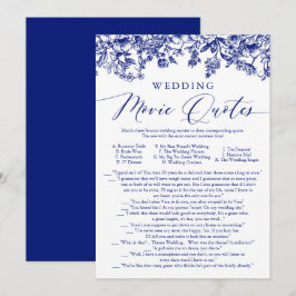 Convite Marinho Blue Floral Wedding Cotação De Filme Brida