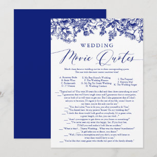 Convite Marinho Blue Floral Wedding Cotação De Filme Brida