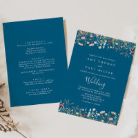 Marinho Boho Wildflower Front & Back Weding