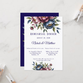 Convite Marinho Borgonha e Janto de Ensaio de Peony Escamu