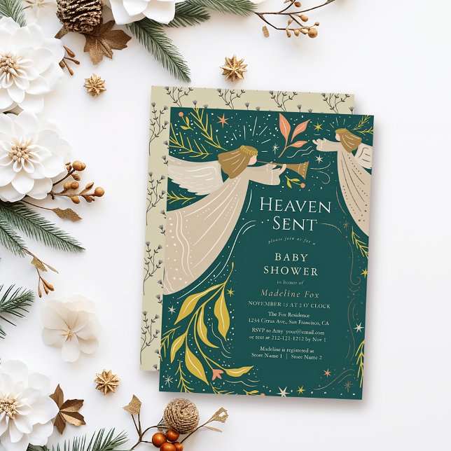 Convite Marinho  Chá de fraldas azul dos ângulos de envio  (Criador carregado)