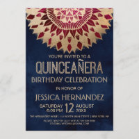 Marinho Chic Burgundy Dourada Floral Mandala Quinc