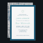 Convite Marinho Clássico Azul e Bar Mitzvah<br><div class="desc">Este convite clássico, simples e chic do Bar Mitzvah apresenta um fundo branco enquadrado por uma fronteira azul marinho com a estrela de david. O verso apresenta um fundo de cinza com padrões de traçado azul do marinho. Personalize-o para as suas necessidades. Você pode encontrar produtos correspondentes na minha loja....</div>
