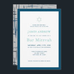 Convite Marinho Clássico Azul e Bar Mitzvah<br><div class="desc">Este convite clássico, simples e chic do Bar Mitzvah apresenta um fundo branco enquadrado por uma fronteira azul marinho com a estrela de david. O verso apresenta um fundo de cinza com padrões de traçado azul do marinho. Personalize-o para as suas necessidades. Você pode encontrar produtos correspondentes na minha loja....</div>