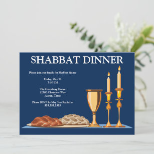 Convite Marinho da Família Judaica Personalizada do Janto 