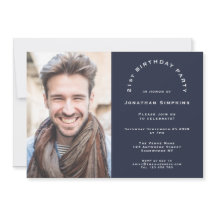 Marinho de aniversário de 21 anos masculino do  de