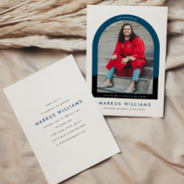 Convite Marinho de Arca de Fotografia Festa de formatura S