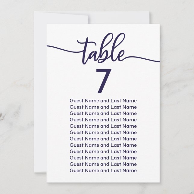 Convite Marinho De Chic Elegante De Casamento Convidado Az (Frente)