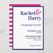 Marinho de pré-disquete Blue Border & Hot Pink Str