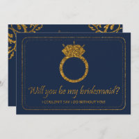 Marinho e brilho Dourado | Você Será Minha Porta-V