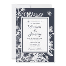 Marinho Floral e Branco da Casa Farmhouse Francesa