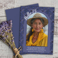 Marinho Floral Elegante Whimsy Simples 75º Anivers