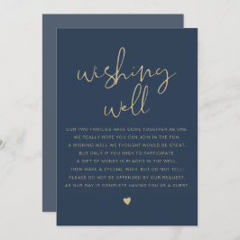 Convite MARINHO moderno CAITLIN e sinal Dourado de bem-est