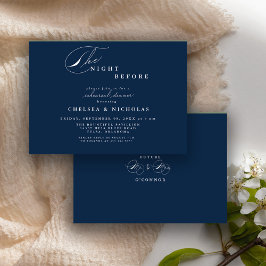 Convite Marinho moderno noite azul antes do Janto de ensai