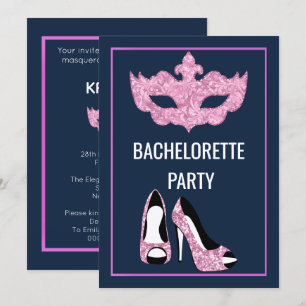 CONVITE MARINHO PINK BACHELORETTE INSTA MASCARADA