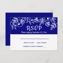 Marinho RSVP Flores para casamentos Florais Azul P