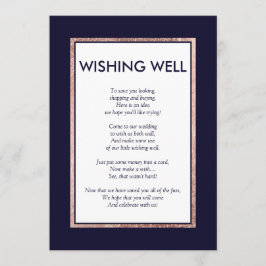 Convite Marinho simples e Dourado desejando bem