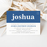 Convite MARINHO SIMPLES MITZVAH legal da estrela judaica<br><div class="desc">Um design de tendências e simples para os CONVITES MITZVAH do BAR do seu filho. Uau, seus amigos e família com este pequeno número;DSetup como modelo é simples para você adicionar seus próprios detalhes, adicionar sua foto ou clicar no botão personalizar e você pode adicionar ou alterar texto, fontes, tamanhos...</div>