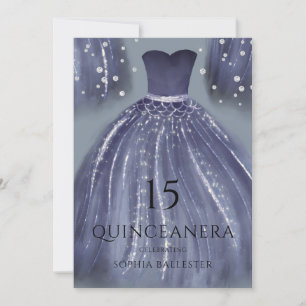 Convite Marinho Sob O Mar, O Vestido Da Sereia Quinceanera