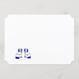 Convite Marinho Staffordshire Dogs Note Cards & Papel de c