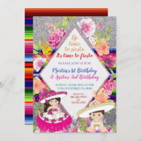 Marinho Tres anos convida Aniversário Mexicano Ros