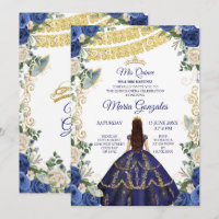 Marinho Vestido e Rosas Mexicanos 15 Aniversário 1