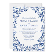 Marinho Watercolor Laurel Wreath Wedding