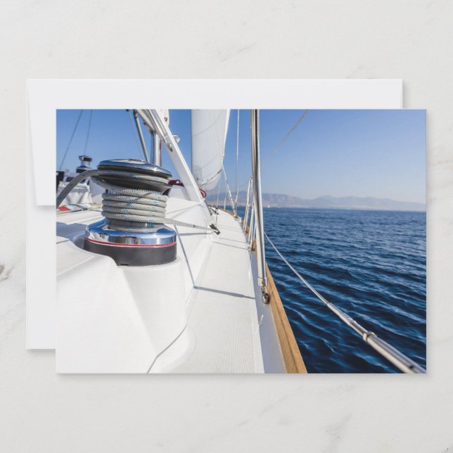 Convite Marítimo de Barco à Vela | Festa de Navega (Frente)