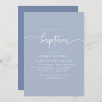 MARLO Modern Boho Dusty Blue Boy Baptism