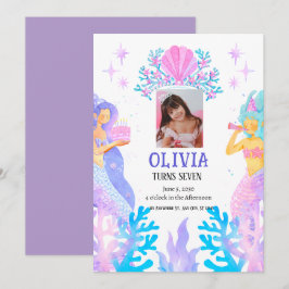 Convite Marmaid aniversário