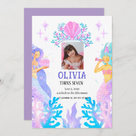 Convite Marmaid aniversário